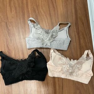 Rose racerback lace bras